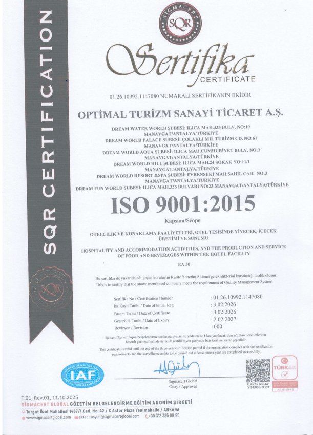 Qualitätsmanagementsystem ISO 9001:2015 Zertifikat