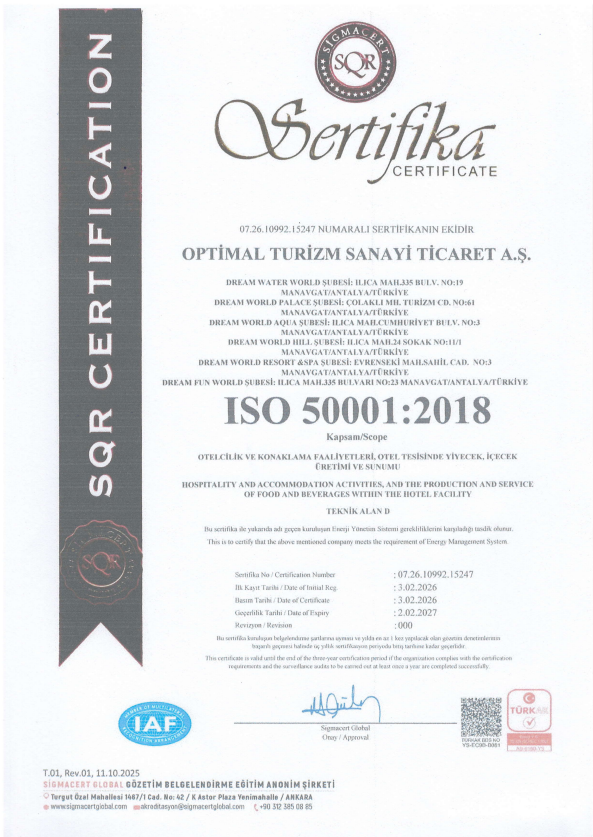 Energiemanagementsystem ISO 50001:2018 Zertifikat